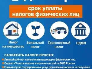1 декабря 2025 года - срок уплаты имущественных налогов физическими лицами за 2024 год. На что стоит обратить внимание и как исполнить свою обязанность по уплате налогов в срок.
